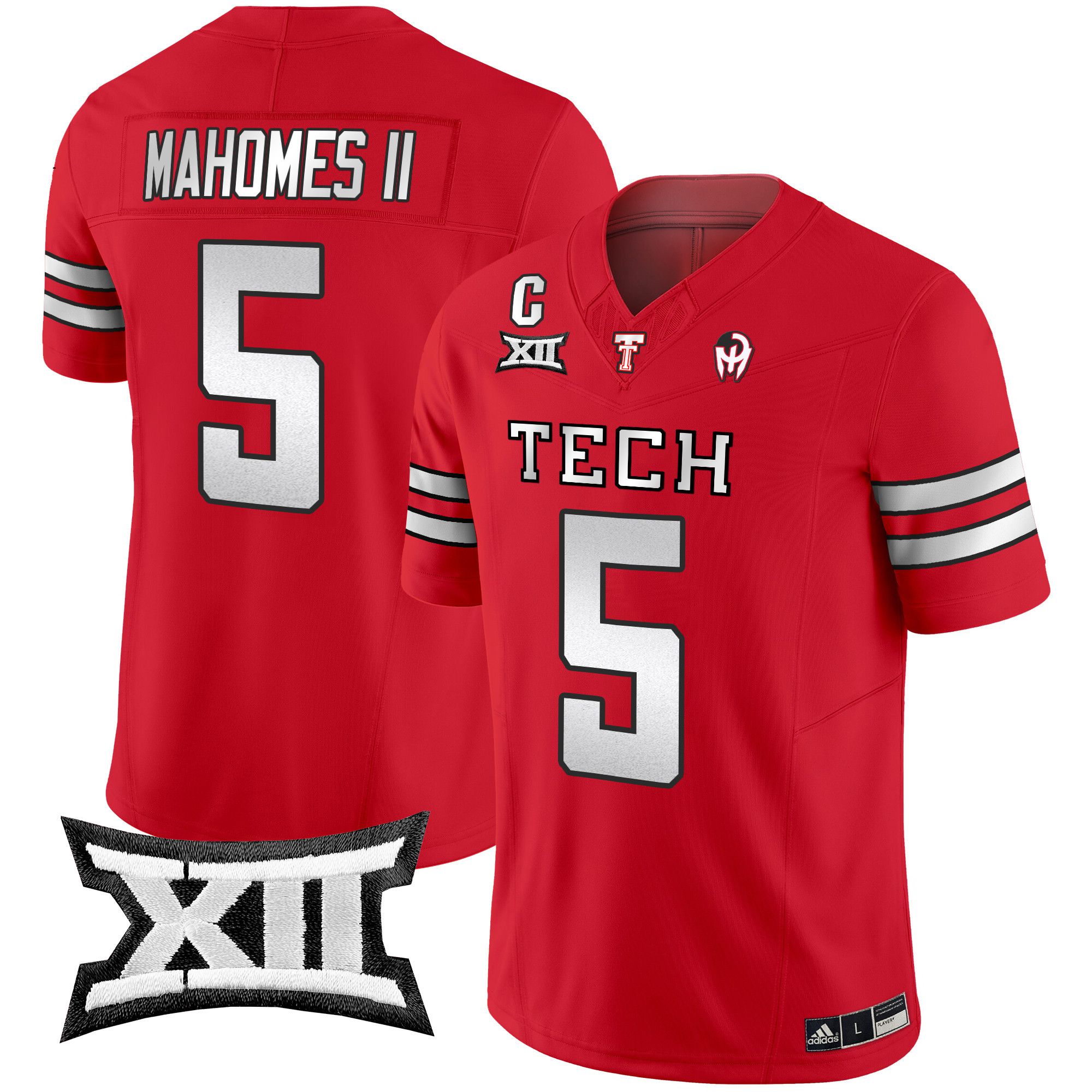 Men Texas Tech Red Raiders #5 Mahomes ii Red 2024 Patrick Mahomes Symbol Vapor Limited NCAA Jersey style 1